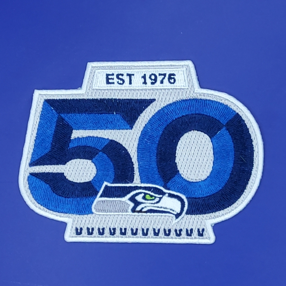 Seahawks 50th Anniversary Embroidered 4" Patch
